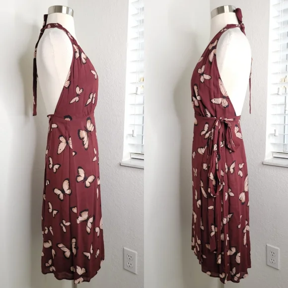 REFORMATION Johnson Halter Dress In Mariposa XS. - Picture 4 of 9